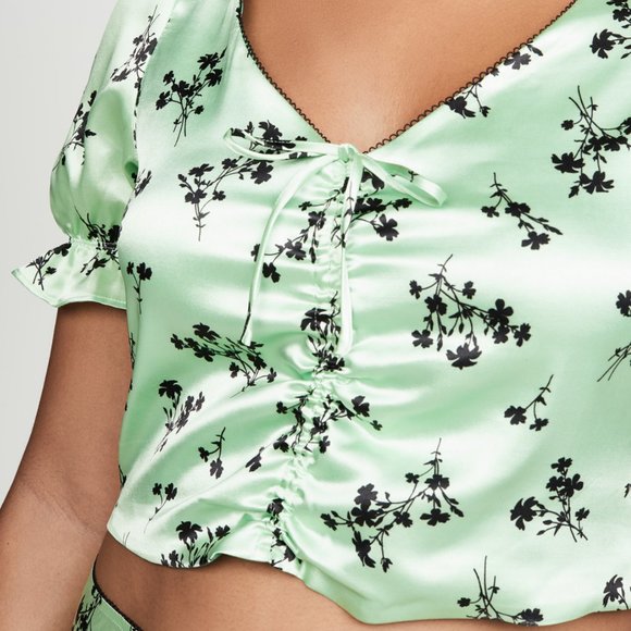 LIKELY Mona Floral Print Ruched Crop Top & Cruz Skirt 2pc Matching Set 6, NWT - Picture 6 of 11